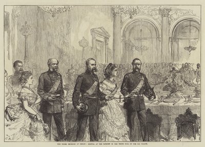 ベルリンの3人の皇帝、旧宮殿のホワイトホールの宴会に到着 作： Sir John Charles Robinson